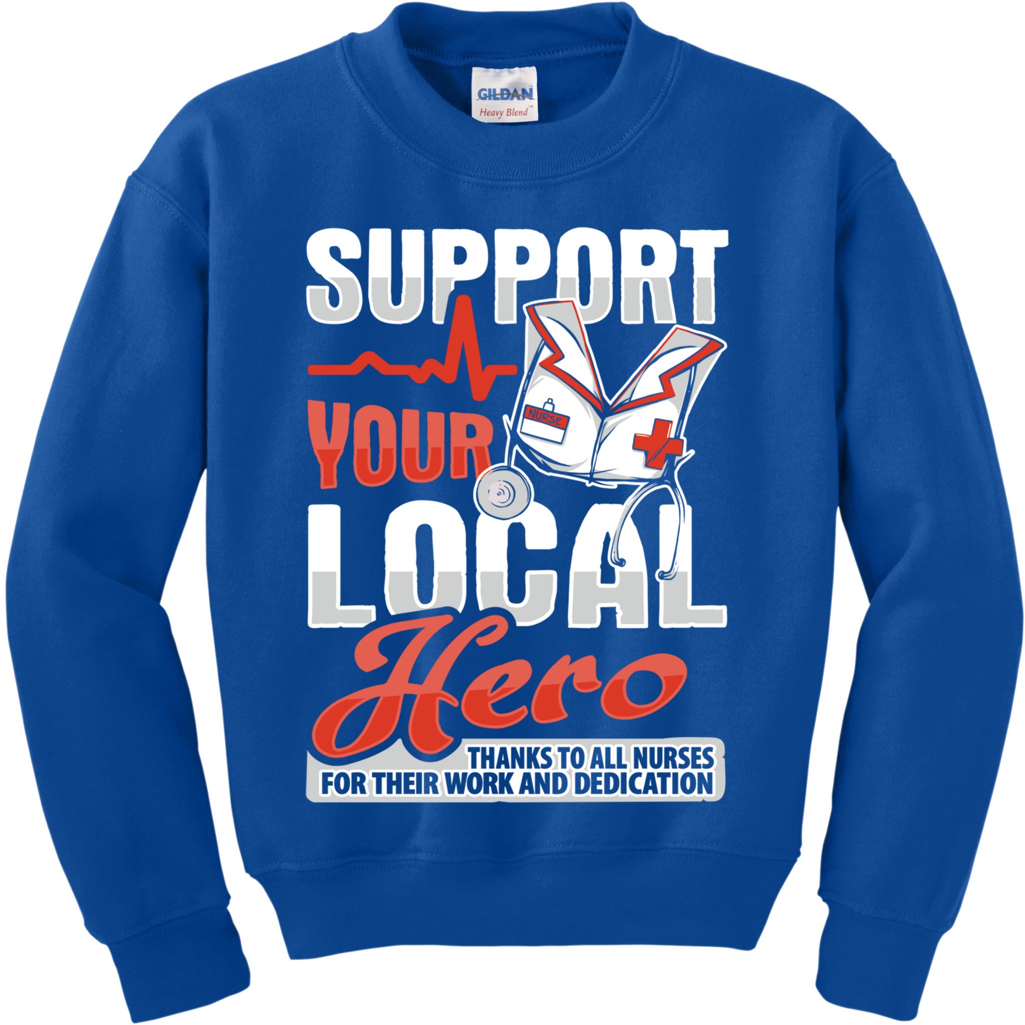 Rn Nurse Hero Design For Registered Nurse Support Gift Kids Sweatshirt