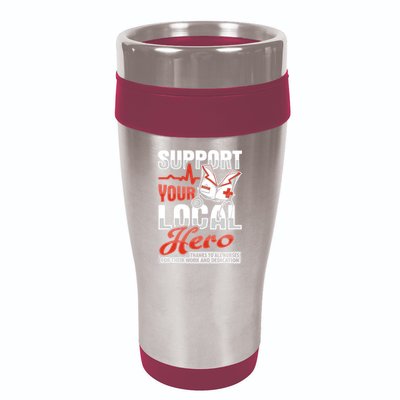 Rn Nurse Hero Design For Registered Nurse Support Gift 16oz Travel Tumbler