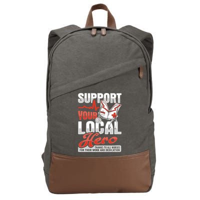 Rn Nurse Hero Design For Registered Nurse Support Gift Cotton Canvas Backpack