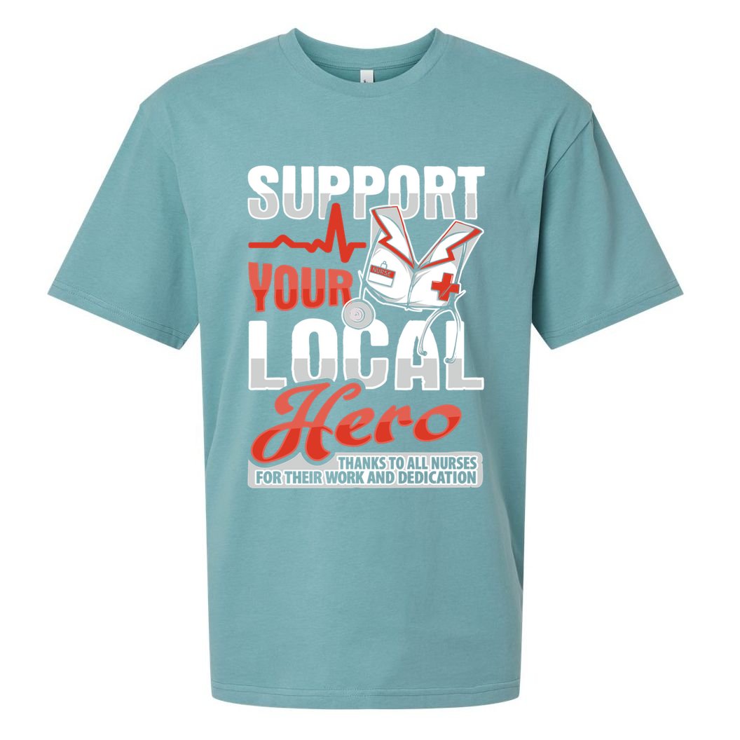 Rn Nurse Hero Design For Registered Nurse Support Gift Sueded Cloud Jersey T-Shirt