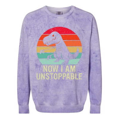 Retro Now I Am Unstoppable Colorblast Crewneck Sweatshirt