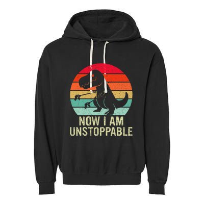 Retro Now I Am Unstoppable Garment-Dyed Fleece Hoodie