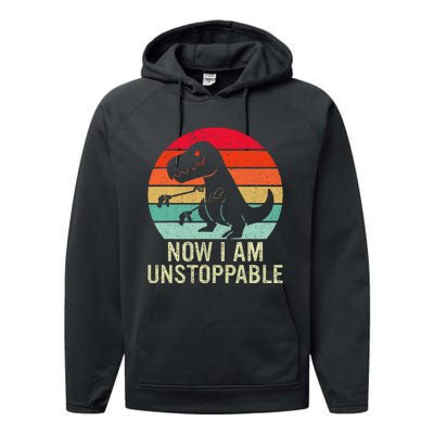 Retro Now I Am Unstoppable Performance Fleece Hoodie