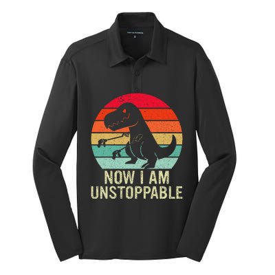 Retro Now I Am Unstoppable Silk Touch Performance Long Sleeve Polo