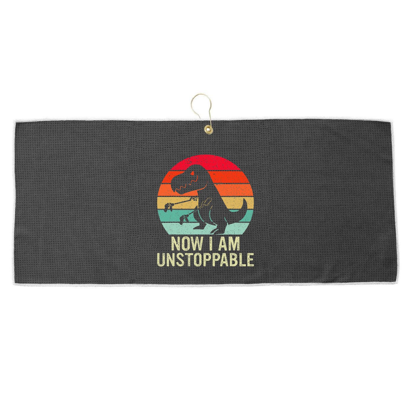 Retro Now I Am Unstoppable Large Microfiber Waffle Golf Towel