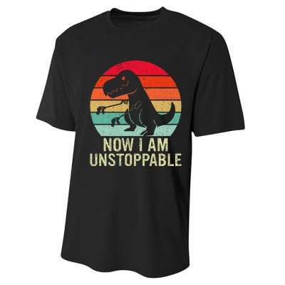 Retro Now I Am Unstoppable Performance Sprint T-Shirt