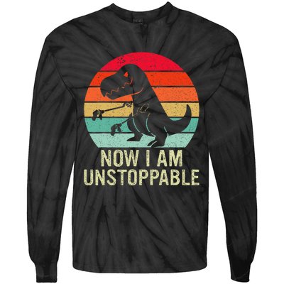 Retro Now I Am Unstoppable Tie-Dye Long Sleeve Shirt