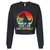 Retro Now I Am Unstoppable Cropped Pullover Crew