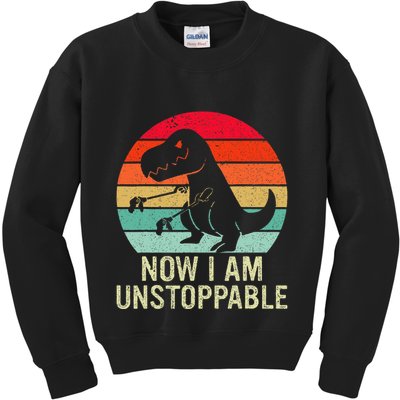 Retro Now I Am Unstoppable Kids Sweatshirt