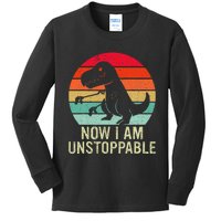 Retro Now I Am Unstoppable Kids Long Sleeve Shirt