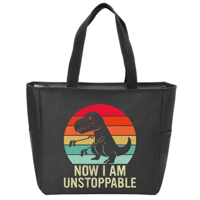 Retro Now I Am Unstoppable Zip Tote Bag