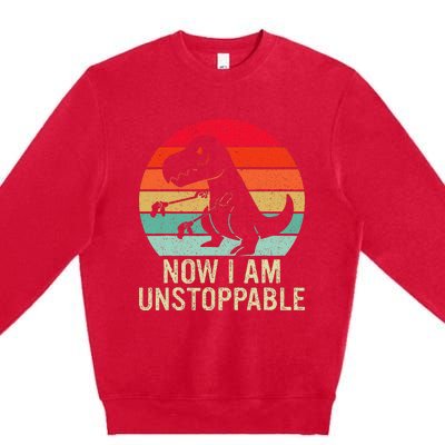 Retro Now I Am Unstoppable Premium Crewneck Sweatshirt