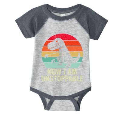 Retro Now I Am Unstoppable Infant Baby Jersey Bodysuit