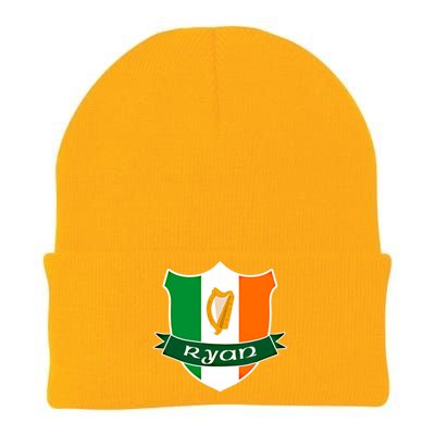 Ryan Name Irish Gift Irish Flag Harp Crest Knit Cap Winter Beanie