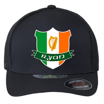 Ryan Name Irish Gift Irish Flag Harp Crest Flexfit Unipanel Trucker Cap