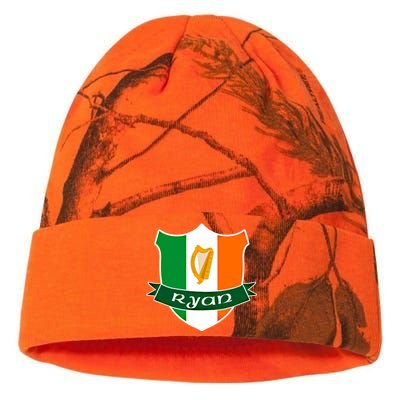 Ryan Name Irish Gift Irish Flag Harp Crest Kati Licensed 12" Camo Beanie