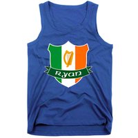 Ryan Name Irish Gift Irish Flag Harp Crest Tank Top