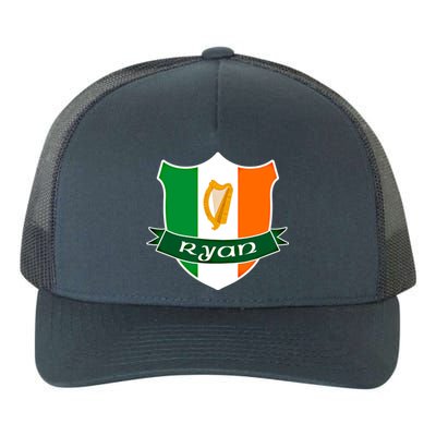 Ryan Name Irish Gift Irish Flag Harp Crest Yupoong Adult 5-Panel Trucker Hat