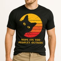 Retro Nope Its Too Peopley Outside Shy Cat Lovers Cooling Performance Crew T-Shirt