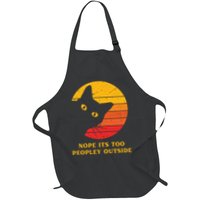 Retro Nope Its Too Peopley Outside Shy Cat Lovers Apron
