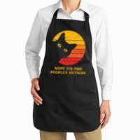 Retro Nope Its Too Peopley Outside Shy Cat Lovers Apron