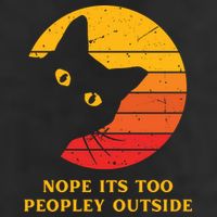 Retro Nope Its Too Peopley Outside Shy Cat Lovers Adult Drive Performance Visor