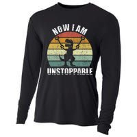 Retro Now I Am Unstoppable Funny Cooling Performance Long Sleeve Crew