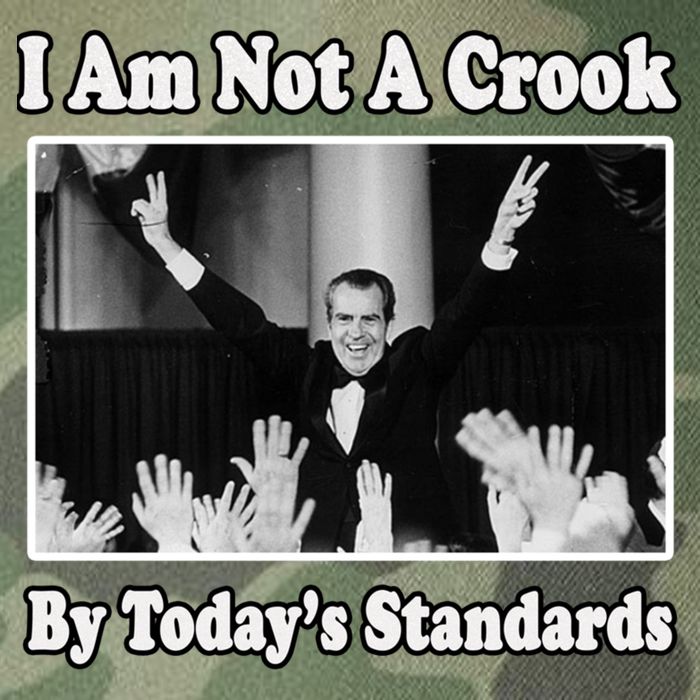 Richard Nixon I Am Not A Crook By Today&X27;S Standards Political Meme Legacy Tie Dye Trucker Hat