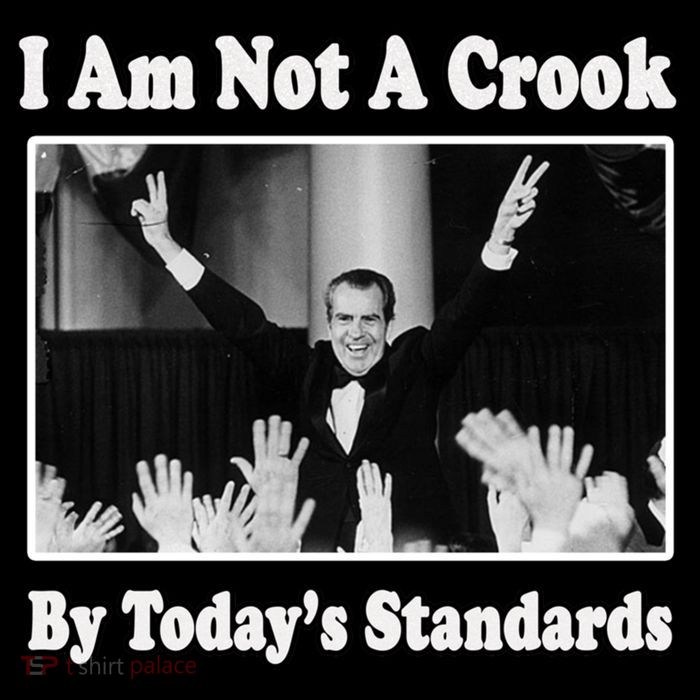 Richard Nixon I Am Not A Crook By Today&X27;S Standards Political Meme Drawstring Bag