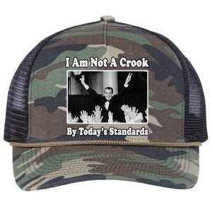 Richard Nixon I Am Not A Crook By Today&X27;S Standards Political Meme Retro Rope Trucker Hat Cap