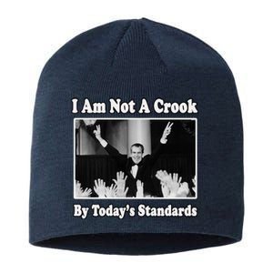 Richard Nixon I Am Not A Crook By Today&X27;S Standards Political Meme Sustainable Beanie