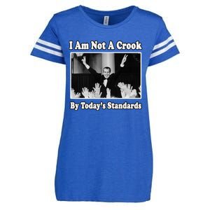 Richard Nixon I Am Not A Crook By Today&X27;S Standards Political Meme Enza Ladies Jersey Football T-Shirt