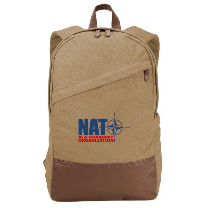 Revblacknetwork Nato Is A Terrorist Organization Cotton Canvas Backpack