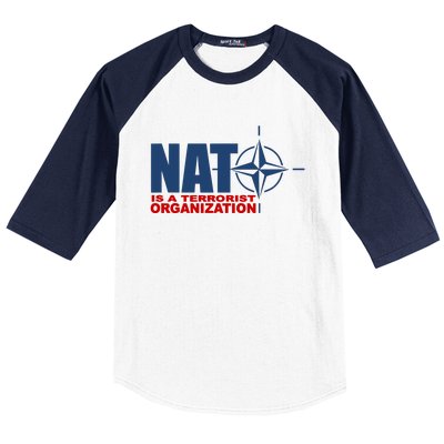 Revblacknetwork Nato Is A Terrorist Organization Baseball Sleeve Shirt