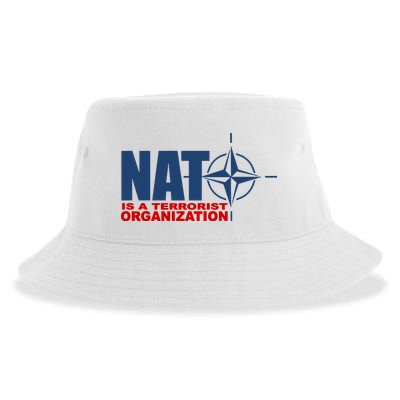 Revblacknetwork Nato Is A Terrorist Organization Sustainable Bucket Hat