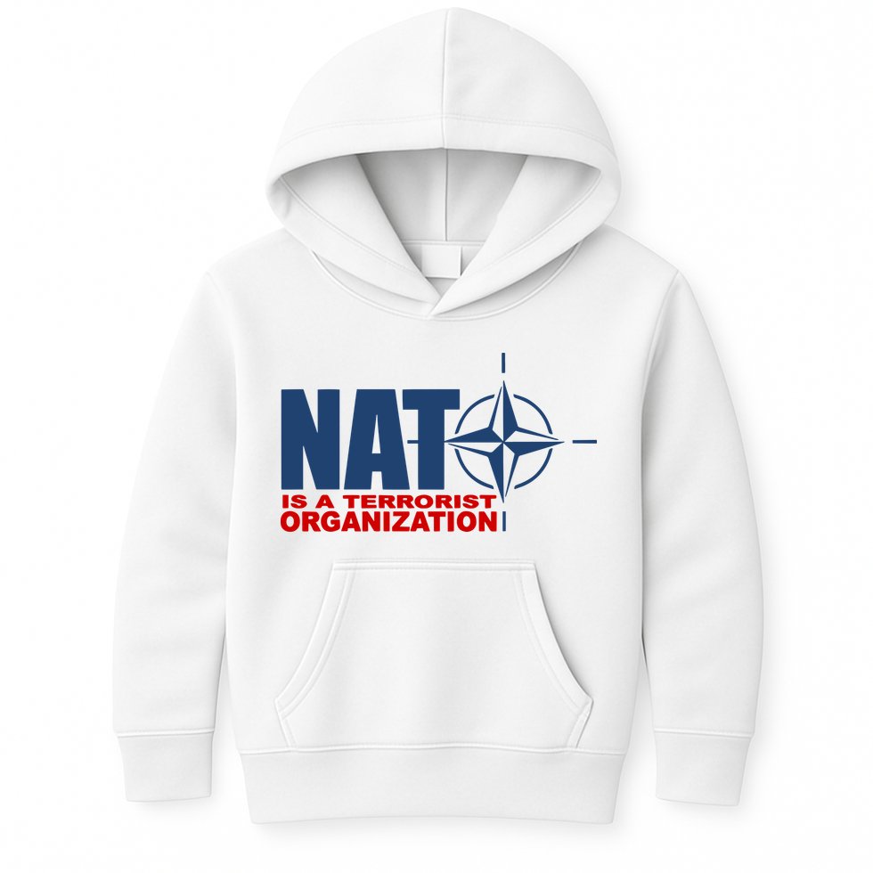 Revblacknetwork Nato Is A Terrorist Organization Kids Hoodie