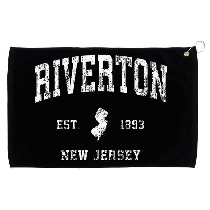 Riverton New Jersey Nj Vintage Athletic Sports Design Grommeted Golf Towel