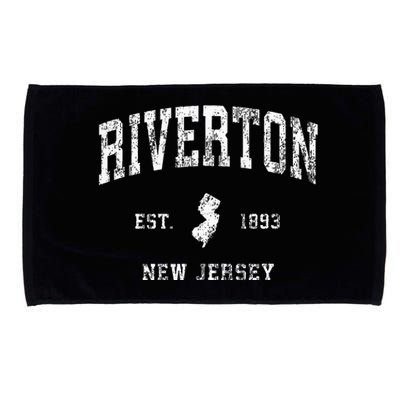 Riverton New Jersey Nj Vintage Athletic Sports Design Microfiber Hand Towel