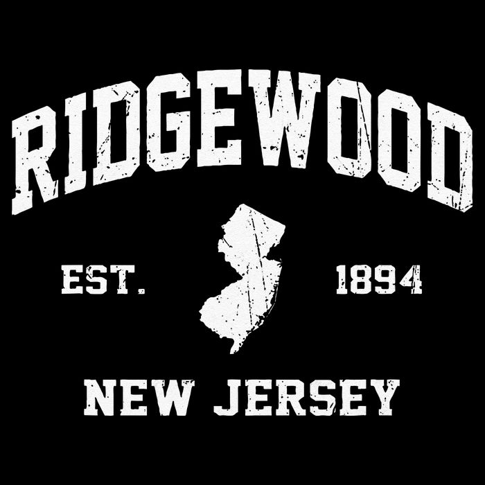 Ridgewood New Jersey NJ Vintage State Athletic Style Sweatshirt