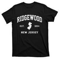 Ridgewood New Jersey NJ Vintage State Athletic Style T-Shirt