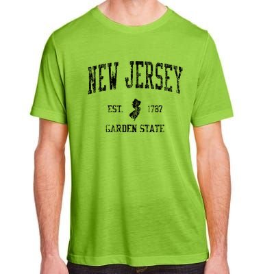 Retro New Jersey Nj Vintage Sports Adult ChromaSoft Performance T-Shirt