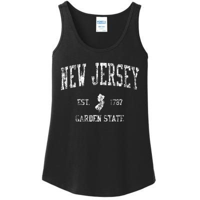 Retro New Jersey Nj Vintage Sports Ladies Essential Tank