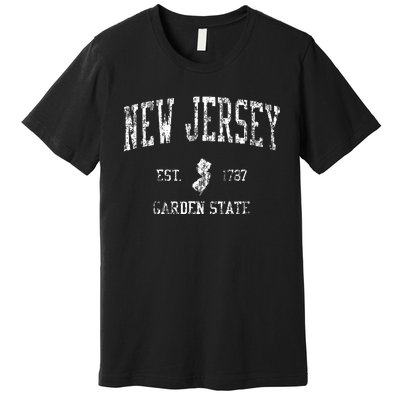 Retro New Jersey Nj Vintage Sports Premium T-Shirt