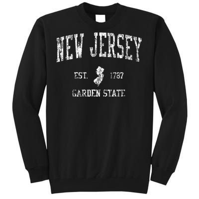 Retro New Jersey Nj Vintage Sports Tall Sweatshirt