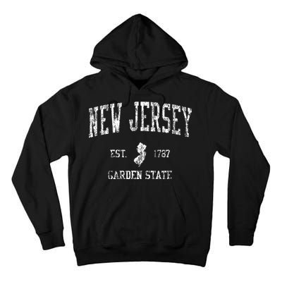 Retro New Jersey Nj Vintage Sports Tall Hoodie