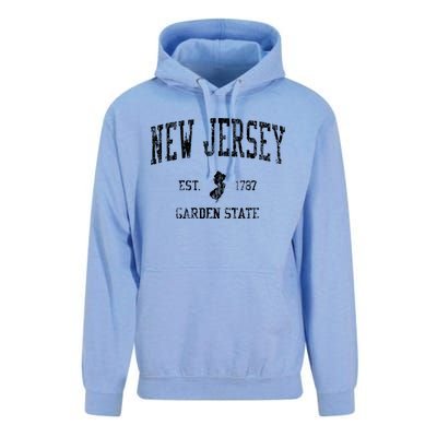 Retro New Jersey Nj Vintage Sports Unisex Surf Hoodie