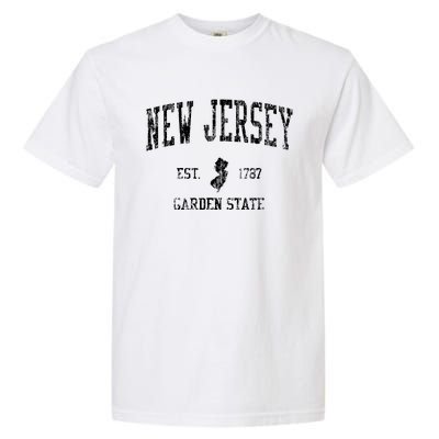 Retro New Jersey Nj Vintage Sports Garment-Dyed Heavyweight T-Shirt