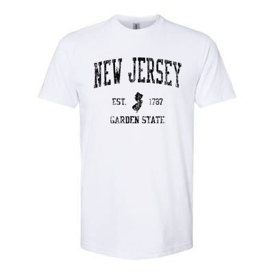 Retro New Jersey Nj Vintage Sports Softstyle CVC T-Shirt