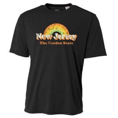 Retro New Jersey Vintage 70s Nj Rainbow Cooling Performance Crew T-Shirt