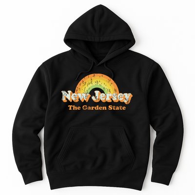 Retro New Jersey Vintage 70s Nj Rainbow Hoodie